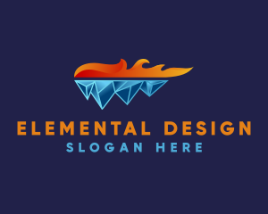 Fire Ice Element logo design