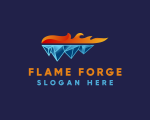 Fire Ice Element logo design