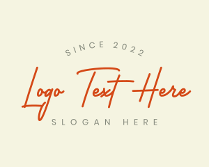 Script Handwritten Lifestyle logo