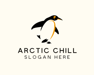 Emperor Penguin Bird logo design