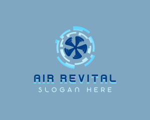 Ventilation Wind Fan logo design