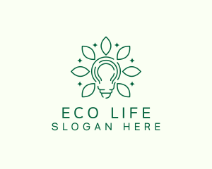 Eco Light Bulb Technology logo design