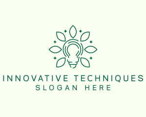 Eco Light Bulb Technology logo design