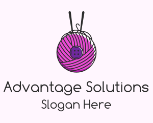 Button Yarn Ball  Logo