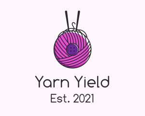 Button Yarn Ball  logo design