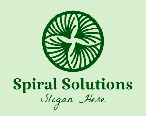 Herbal Leaves Spiral  logo design