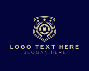 Soccer Sports Shield League Logo