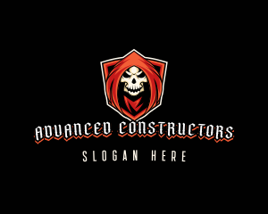 Evil Skull Shield logo design