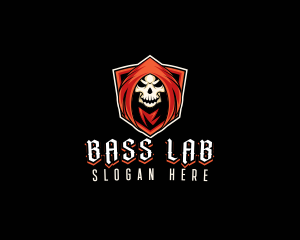 Evil Skull Shield logo design