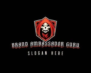 Evil Skull Shield logo design