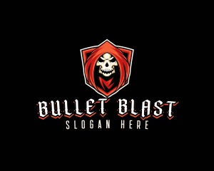 Evil Skull Shield logo design