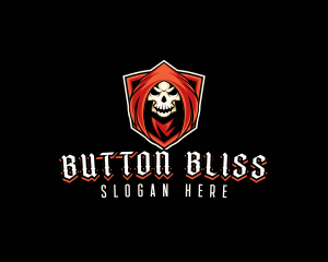 Evil Skull Shield logo design