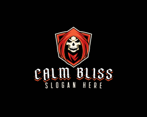 Evil Skull Shield logo design