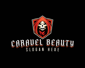 Evil Skull Shield logo design