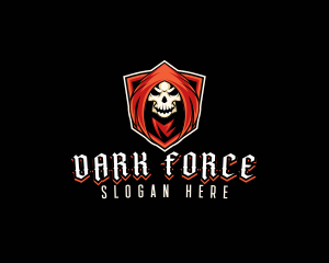 Evil Skull Shield logo design