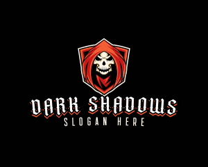 Evil Skull Shield logo design