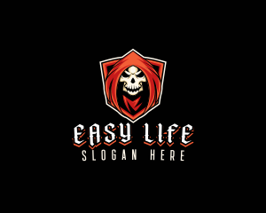 Evil Skull Shield logo design