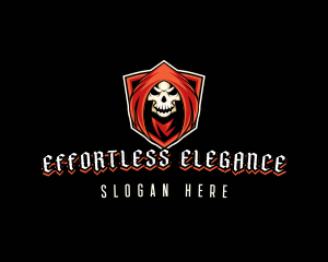 Evil Skull Shield logo design