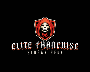 Evil Skull Shield logo design