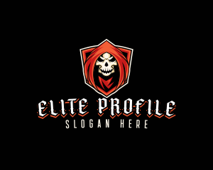 Evil Skull Shield logo design