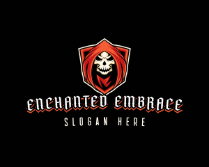 Evil Skull Shield logo design