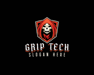 Evil Skull Shield logo design