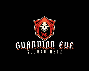 Evil Skull Shield logo design