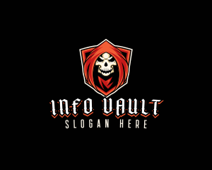 Evil Skull Shield logo design