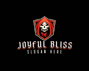 Evil Skull Shield logo design