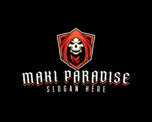 Evil Skull Shield logo design