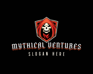 Evil Skull Shield logo design