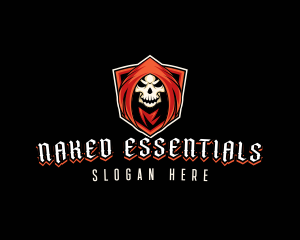 Evil Skull Shield logo design