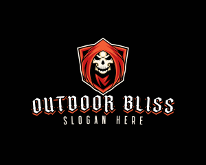 Evil Skull Shield logo design