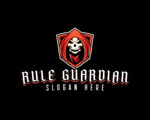 Evil Skull Shield logo design