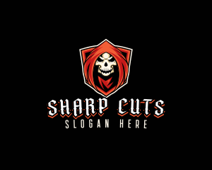 Evil Skull Shield logo design