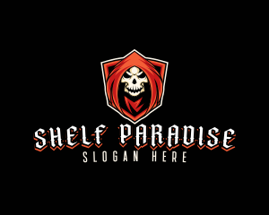 Evil Skull Shield logo design