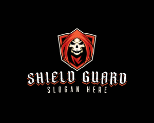 Evil Skull Shield logo design