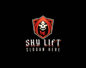 Evil Skull Shield logo design