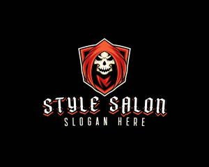 Evil Skull Shield logo design