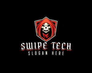 Evil Skull Shield logo design