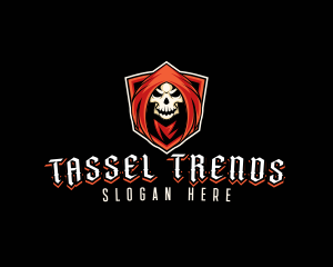 Evil Skull Shield logo design