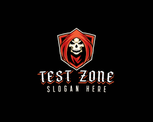 Evil Skull Shield logo design