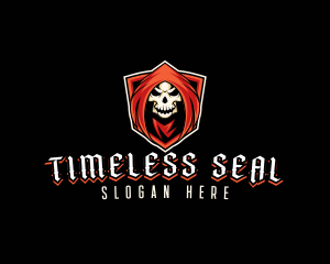 Evil Skull Shield logo design