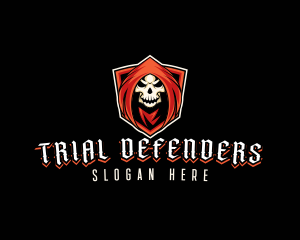 Evil Skull Shield logo design