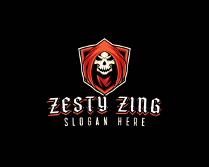 Evil Skull Shield logo design