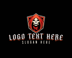 Shield - Evil Skull Shield logo design