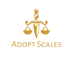 Dagger Law Scale logo design