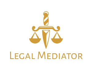 Dagger Law Scale logo design