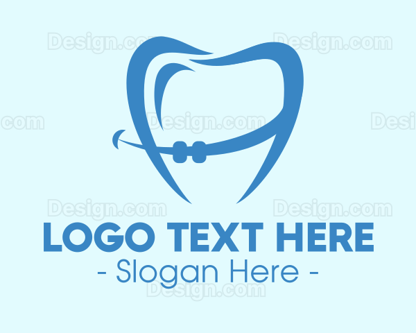 Orthodontist Dental Tooth Braces Logo