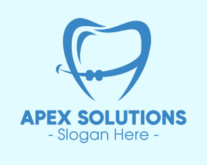 Orthodontist Dental Tooth Braces logo design